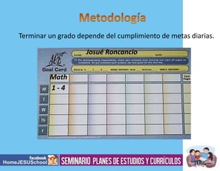 Terminar un grado depende del cumplimiento de metas diarias.
Josué Roncancio
Math
1-4

 