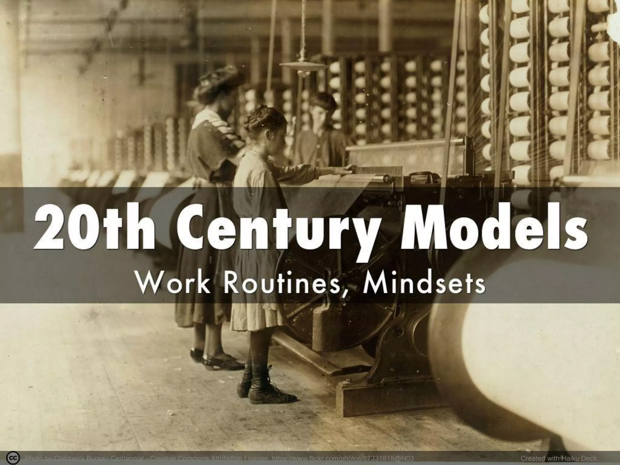 Photo by Children's Bureau Centennial - Creative Commons Attribution License https://www.flickr.com/photos/67331818@N03 Created with Haiku Deck
 