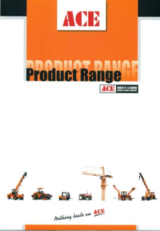 Action Costruction Equipment Ltd, ACE Ltd, Product Range Catalog - 2010
