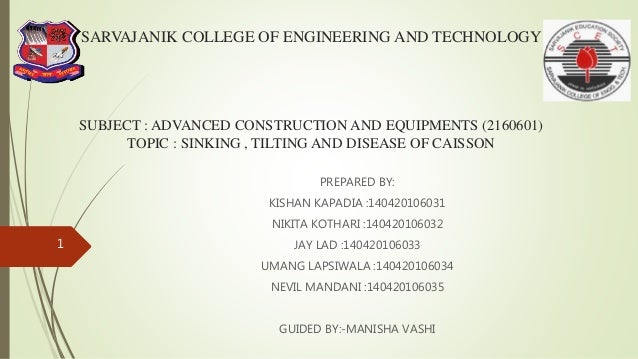 Sinking Tilting And Disease Of Caisson