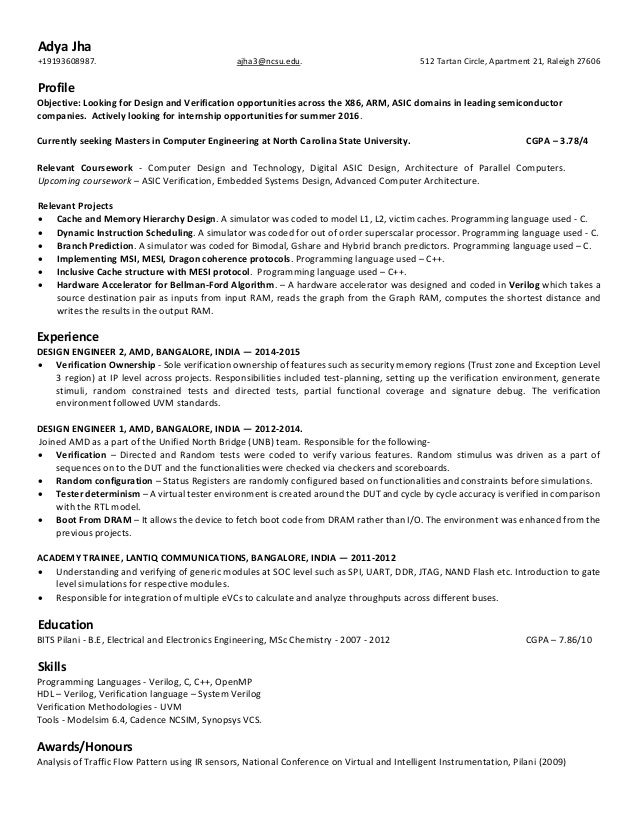 resume help ncsu