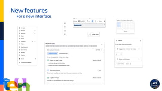 New features
For a new interface
 