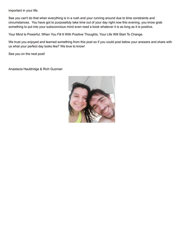 How To Create Your Perfect Day | PDF