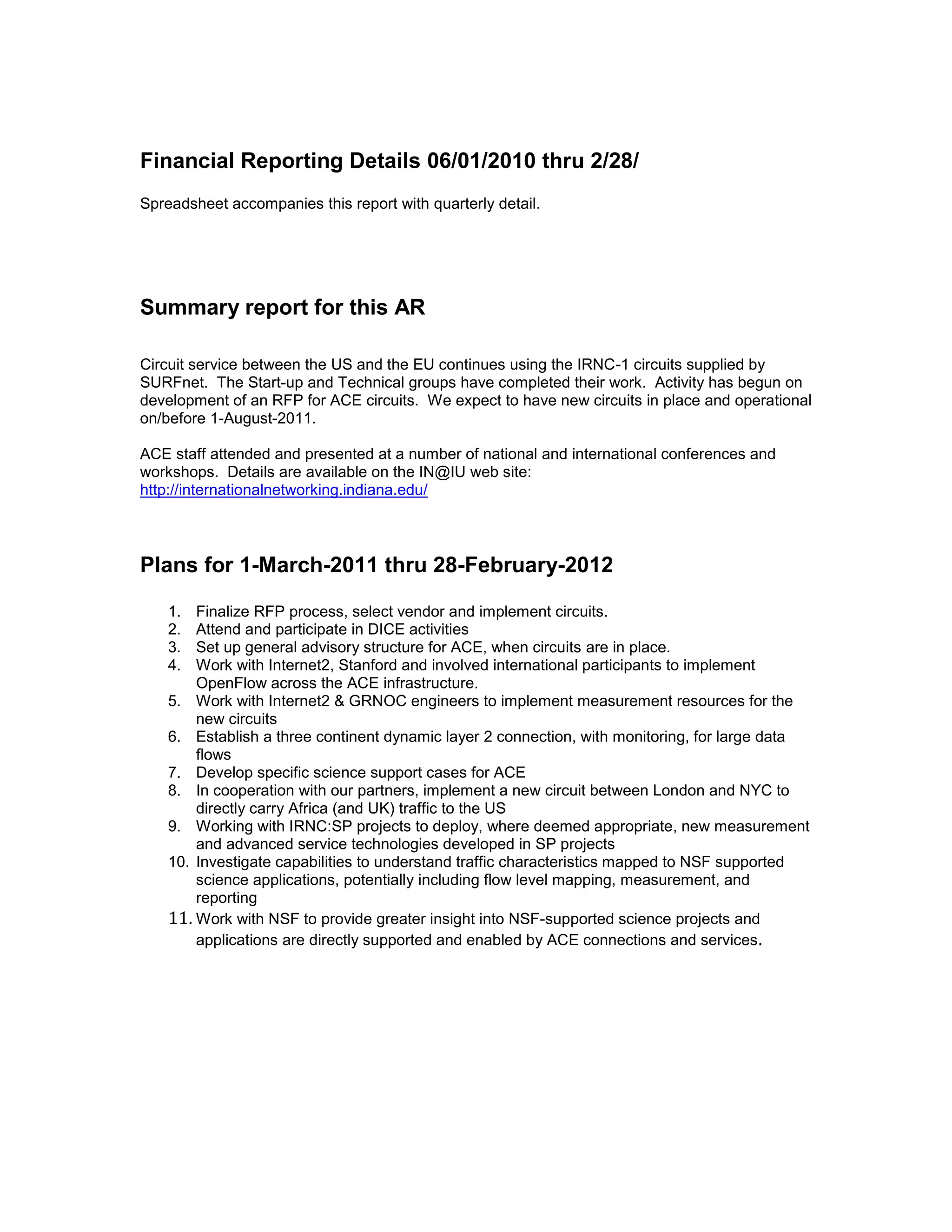 In cooperation with our partners, implement a new circuit between London and NYC to directly carry Africa (and UK) traffic to the US