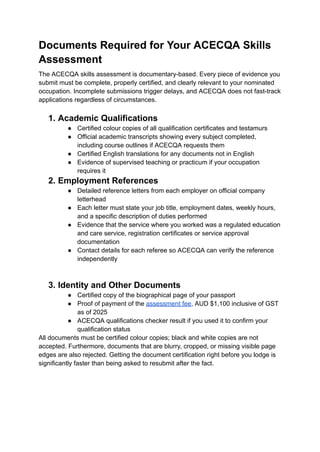 Comprehensive Guide to ACECQA Skills Assessment for Childcare Migration ...