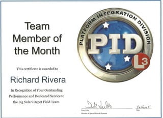 Team member of the month