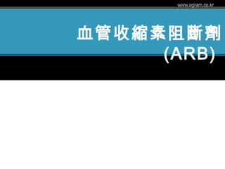 血管收縮素阻斷劑
(ARB)
 