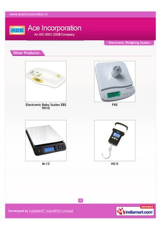 Ace Incorporation, Jaipur,Parcel Scales | PDF