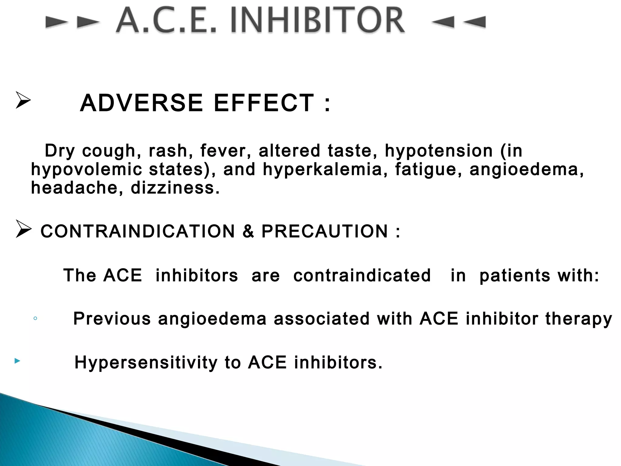 Ace inhibitor | PPT