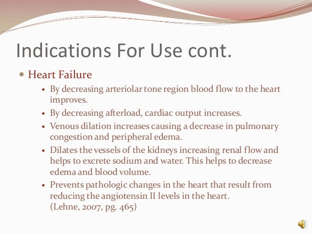 Ace inhibitor for heart failure