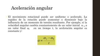 Aceleración angular (1) | PPTX