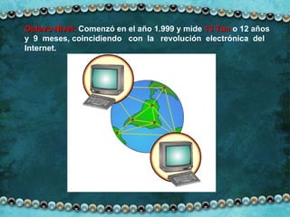 Octavo Nivel:  Comenzó en el año 1.999 y mide  13 Tun  o 12 años  y  9  meses, coincidiendo  con  la  revolución  electrónica  del  Internet. 