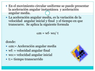 Aceleracion angular | PPTX