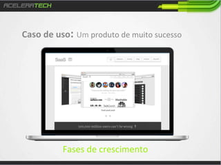 Caso	
  de	
  uso:	
  Um	
  produto	
  de	
  muito	
  sucesso	
  

Fases	
  de	
  crescimento	
  

 