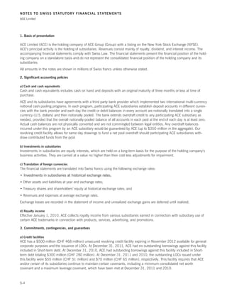 Ace limited 2011 annual report