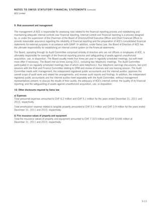 Ace limited 2011 annual report