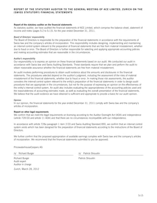 Ace limited 2011 annual report