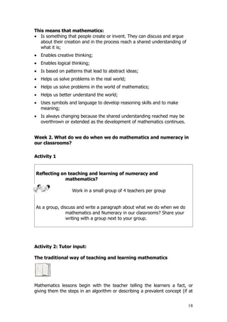 Let Us Make the Difference in Our Numeracy Classrooms: Advanced ...