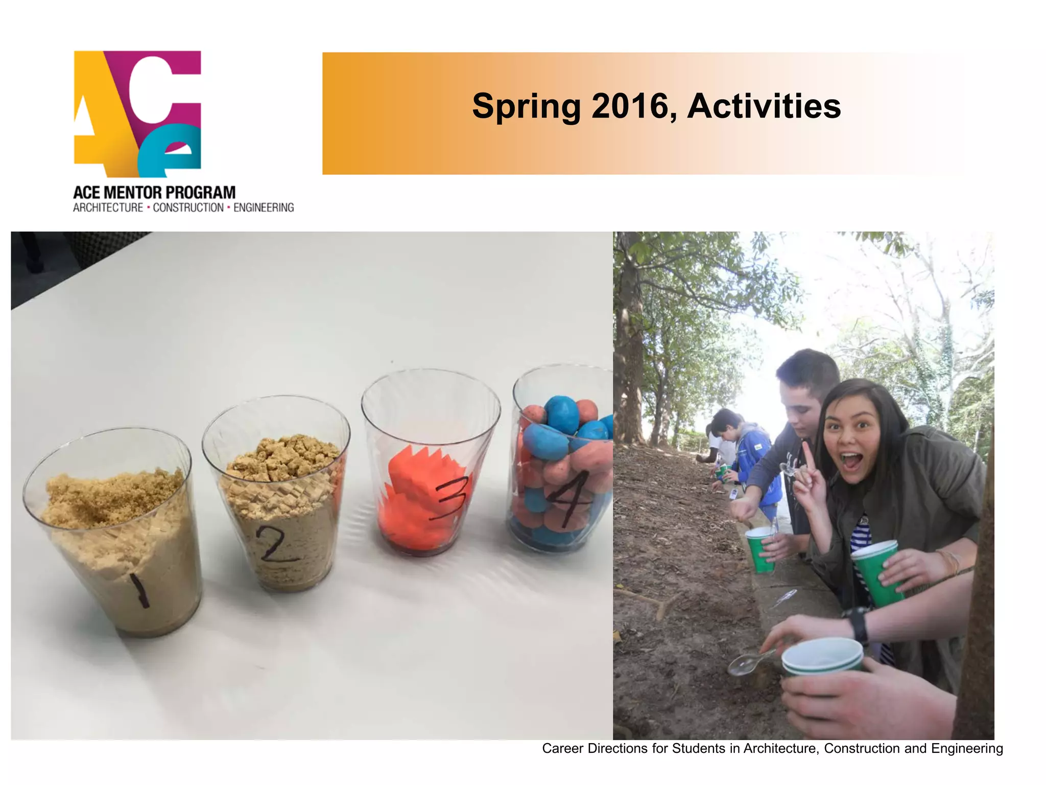 Spring 2016, Activities
Career Directions for Students in Architecture, Construction and Engineering
 