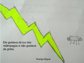 Ele gostava da luz dos relâmpagos e não gostava de grilos. Rodrigo Miguel 