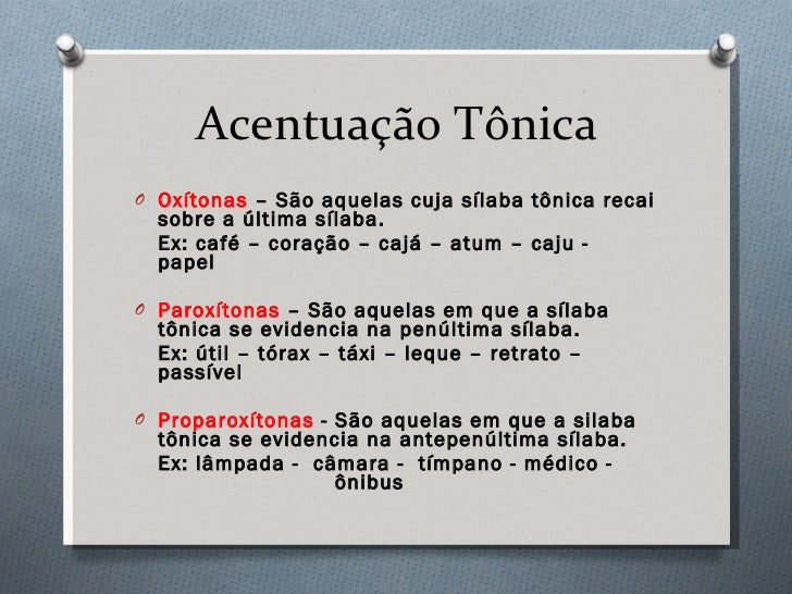 Acentuação tônica