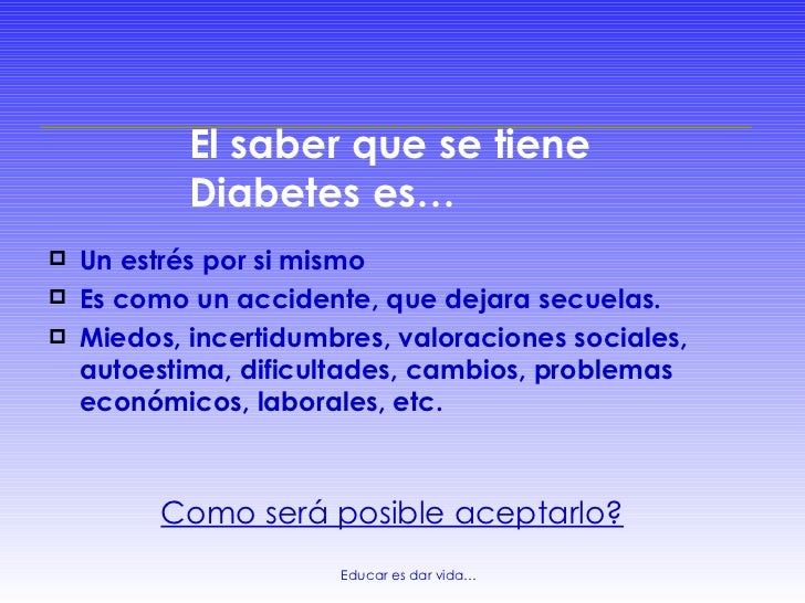 Aceptación de la diabetes, aspectos psicológicos que Aceptación de la diabetes, aspectos psicológicos que