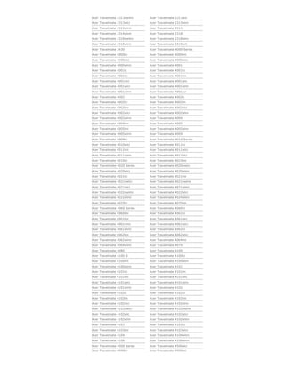 Acer Travelmate 2313lmi         Acer Travelmate 2313nlc 
Acer Travelmate 2313nlci        Acer Travelmate 2313nlm 
Acer Travelmate 2313nlmi        Acer Travelmate 2313nwlm 
Acer Travelmate 2313nwlmi       Acer Travelmate 2313wlc 
Acer Travelmate 2313wlci        Acer Travelmate 2313wlm 
Acer Travelmate 2313wlmi        Acer Travelmate 2314 
Acer Travelmate 2314wlmi        Acer Travelmate 2318 
Acer Travelmate 2318nwlmi       Acer Travelmate 2318wlm 
Acer Travelmate 2318wlmi        Acer Travelmate 2319ncli 
Acer Travelmate 2430            Acer Travelmate 4000 Series  
Acer Travelmate 4000lci         Acer Travelmate 4000lmi 
Acer Travelmate 4000nlci        Acer Travelmate 4000wlci 
Acer Travelmate 4000wlmi        Acer Travelmate 4001 
Acer Travelmate 4001lc          Acer Travelmate 4001lci 
Acer Travelmate 4001lm          Acer Travelmate 4001lmi 
Acer Travelmate 4001nlci        Acer Travelmate 4001wlc 
Acer Travelmate 4001wlci        Acer Travelmate 4001wlm 
Acer Travelmate 4001wlmi        Acer Travelmate 4001xci 
Acer Travelmate 4002            Acer Travelmate 4002lc 
Acer Travelmate 4002lci         Acer Travelmate 4002lm 
Acer Travelmate 4002lmi         Acer Travelmate 4002nlci 
Acer Travelmate 4002wlci        Acer Travelmate 4002wlm 
Acer Travelmate 4002wlmi        Acer Travelmate 4004 
Acer Travelmate 4004lmi         Acer Travelmate 4005 
Acer Travelmate 4005lmi         Acer Travelmate 4005wlm 
Acer Travelmate 4005wlmi        Acer Travelmate 4009 
Acer Travelmate 4009lci         Acer Travelmate 4010 Series  
Acer Travelmate 4010wlci        Acer Travelmate 4011lci 
Acer Travelmate 4011lmi         Acer Travelmate 4011wlci 
Acer Travelmate 4011wlmi        Acer Travelmate 4012nlci 
Acer Travelmate 4015lci         Acer Travelmate 4015lmi 
Acer Travelmate 4020 Series     Acer Travelmate 4020nwlci 
Acer Travelmate 4020wlci        Acer Travelmate 4020wlmi 
Acer Travelmate 4021lci         Acer Travelmate 4021lmi 
Acer Travelmate 4021nwlci       Acer Travelmate 4021nwlmi 
Acer Travelmate 4021wlci        Acer Travelmate 4021wlmi 
Acer Travelmate 4022nwlmi       Acer Travelmate 4022wlci 
Acer Travelmate 4022wlmi        Acer Travelmate 4024wlmi 
Acer Travelmate 4025lci         Acer Travelmate 4025lmi 
Acer Travelmate 4060 Series     Acer Travelmate 4060lci 
Acer Travelmate 4060lmi         Acer Travelmate 4061lci 
Acer Travelmate 4061lmi         Acer Travelmate 4061nlci 
Acer Travelmate 4061nlmi        Acer Travelmate 4061wlci 
Acer Travelmate 4061wlmi        Acer Travelmate 4062lci 
Acer Travelmate 4062lmi         Acer Travelmate 4062wlci 
Acer Travelmate 4062wlmi        Acer Travelmate 4064lmi 
Acer Travelmate 4064wlmi        Acer Travelmate 4070 
Acer Travelmate 4080            Acer Travelmate 4100 
Acer Travelmate 4100­Ii         Acer Travelmate 4100lci 
Acer Travelmate 4100lmi         Acer Travelmate 4100wlm 
Acer Travelmate 4100wlmi        Acer Travelmate 4101 
Acer Travelmate 4101lci         Acer Travelmate 4101lm 
Acer Travelmate 4101lmi         Acer Travelmate 4101wlc 
Acer Travelmate 4101wlci        Acer Travelmate 4101wlm 
Acer Travelmate 4101wlmi        Acer Travelmate 4102 
Acer Travelmate 4102lc          Acer Travelmate 4102lci 
Acer Travelmate 4102lm          Acer Travelmate 4102lmi 
Acer Travelmate 4102nlci        Acer Travelmate 4102nlmi 
Acer Travelmate 4102nwlci       Acer Travelmate 4102nwlmi 
Acer Travelmate 4102wlc         Acer Travelmate 4102wlci 
Acer Travelmate 4102wlm         Acer Travelmate 4102wlmi 
Acer Travelmate 4103            Acer Travelmate 4103lci 
Acer Travelmate 4103lmi         Acer Travelmate 4103wlci 
Acer Travelmate 4104            Acer Travelmate 4104wlmi 
Acer Travelmate 4106            Acer Travelmate 4106wlmi 
Acer Travelmate 4500 Series     Acer Travelmate 4500alci 
Acer Travelmate 4500lci         Acer Travelmate 4500lmi 
Acer Travelmate 4500wlci        Acer Travelmate 4500wlmi 
Acer Travelmate 4501            Acer Travelmate 4501alc 
Acer Travelmate 4501alci        Acer Travelmate 4501lci 
 