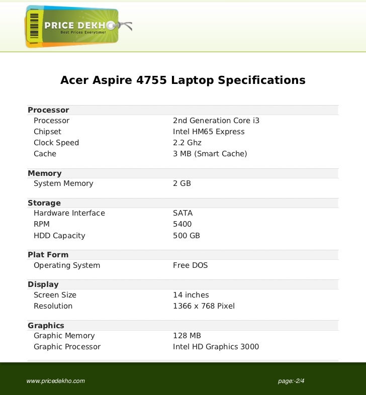 Acer+Aspire+4755+Laptop+specification