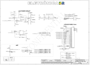 5
5
4
4
3
3
2
2
1
1
D D
C C
B B
A A
LCDVDD_ON
INVTPWM
INVTPWM
BKOFF#
EDP_HPD
EDP_HPD
INVTPWM
PCH_LCD_CLK
PCH_LCD_DATA
TZOUT0-
TZOUT0+
USB20_N10
TZOUT1-
TZOUT1+
BKOFF#
PCH_TXOUT1-
PCH_TXCLK-
PCH_TXOUT0+
PCH_TXCLK+
PCH_TXOUT0-
PCH_TXOUT1+
PCH_TXOUT2-
PCH_TXOUT2+
TZCLK-
TZCLK+
USB20_P10
TZOUT1-
TZOUT1+
TZCLK-
TZCLK+
TZOUT0-
TZOUT0+
USB20_P10
USB20_N10
PCH_GPIO71
EDP_HPD
PCH_ENVDD<16>
DPST_PWM<16>
BKOFF#<40>
EDP_HPD#<4>
USB20_N10<17>
PCH_LCD_CLK<16>
USB20_P10<17>
PCH_LCD_DATA<16>
PCH_TXOUT0-<16>
PCH_TXOUT0+<16>
PCH_TXOUT1-<16>
PCH_TXOUT1+<16>
PCH_TXOUT2-<16>
PCH_TXOUT2+<16>
PCH_TXCLK-<16>
PCH_TXCLK+<16>
EDP_TXP1<4>
EDP_AUXN<4>
EDP_AUXP<4>
EDP_TXP0<4>
EDP_TXN0<4>
EDP_TXN1<4>
PCH_GPIO71 <18>
+3VS
+LCDVDD
+LCDVDD
+3VALW
+INVPWR_B+B+
+LCDVDD
+3VS
+3VS
+3VS
+3VS
+INVPWR_B+
+LCDVDD
+3VS
+3VS
Title
Size Document Number Rev
Date: Sheet of
Security Classification Compal Secret Data
THIS SHEET OF ENGINEERING DRAWING IS THE PROPRIETARY PROPERTY OF COMPAL ELECTRONICS, INC. AND CONTAINS CONFIDENTIAL
AND TRADE SECRET INFORMATION. THIS SHEET MAY NOT BE TRANSFERED FROM THE CUSTODY OF THE COMPETENT DIVISION OF R&D
DEPARTMENT EXCEPT AS AUTHORIZED BY COMPAL ELECTRONICS, INC. NEITHER THIS SHEET NOR THE INFORMATION IT CONTAINS
MAY BE USED BY OR DISCLOSED TO ANY THIRD PARTY WITHOUT PRIOR WRITTEN CONSENT OF COMPAL ELECTRONICS, INC.
Issued Date Deciphered Date
Custom
31Friday, January 06, 2012
2011/06/02 2012/06/02
Compal Electronics, Inc.
Title
Size Document Number Rev
Date: Sheet of
Security Classification Compal Secret Data
THIS SHEET OF ENGINEERING DRAWING IS THE PROPRIETARY PROPERTY OF COMPAL ELECTRONICS, INC. AND CONTAINS CONFIDENTIAL
AND TRADE SECRET INFORMATION. THIS SHEET MAY NOT BE TRANSFERED FROM THE CUSTODY OF THE COMPETENT DIVISION OF R&D
DEPARTMENT EXCEPT AS AUTHORIZED BY COMPAL ELECTRONICS, INC. NEITHER THIS SHEET NOR THE INFORMATION IT CONTAINS
MAY BE USED BY OR DISCLOSED TO ANY THIRD PARTY WITHOUT PRIOR WRITTEN CONSENT OF COMPAL ELECTRONICS, INC.
Issued Date Deciphered Date
Custom
31Friday, January 06, 2012
2011/06/02 2012/06/02
Compal Electronics, Inc.
Title
Size Document Number Rev
Date: Sheet of
Security Classification Compal Secret Data
THIS SHEET OF ENGINEERING DRAWING IS THE PROPRIETARY PROPERTY OF COMPAL ELECTRONICS, INC. AND CONTAINS CONFIDENTIAL
AND TRADE SECRET INFORMATION. THIS SHEET MAY NOT BE TRANSFERED FROM THE CUSTODY OF THE COMPETENT DIVISION OF R&D
DEPARTMENT EXCEPT AS AUTHORIZED BY COMPAL ELECTRONICS, INC. NEITHER THIS SHEET NOR THE INFORMATION IT CONTAINS
MAY BE USED BY OR DISCLOSED TO ANY THIRD PARTY WITHOUT PRIOR WRITTEN CONSENT OF COMPAL ELECTRONICS, INC.
Issued Date Deciphered Date
Custom
31Friday, January 06, 2012
2011/06/02 2012/06/02
Compal Electronics, Inc.
LCD POWER CIRCUIT
LCD/LED PANEL Conn.
W=60mils
W=60mils
W=60mils
Place closed to JLVDS1
SM010014520 3000ma
220ohm@100mhz
DCR 0.04
eDP
RF request
W=60mils
W=60mils
For Camera
R02 Modify
R02 modify
Modify R02
GPIO71
0
1
eDP
LVDS
PCH_GPIO71
SCHEMATIC,MB A7912
4019ID
60
B
G
D
S
Q2
SSM3K7002F_SC59-3 G
D
S
Q2
SSM3K7002F_SC59-3
2
13
C913.1U_0402_16V7K EDP@ C913.1U_0402_16V7K EDP@1 2
L2
FBMA-L11-201209-221LMA30T_0805
L2
FBMA-L11-201209-221LMA30T_0805
1 2
R2
10K_0402_5%
R2
10K_0402_5%
12
C480
22P_0402_50V8J
@
C480
22P_0402_50V8J
@
1
2
C915.1U_0402_16V7K EDP@ C915.1U_0402_16V7K EDP@1 2
JLVDS1
I-PEX_20143-040E-20F
JLVDS1
I-PEX_20143-040E-20F
11
22
33
44
55
66
77
88
99
1010
1111
1212
1313
1414
1515
1616
1717
1818
1919
2020
2121
2222
2323
2424
2525
2626
2727
2828
2929
3030
3131
3232
3333
3434
3535
3636
3737
3838
3939
4040
G1 41
G2 42
G3 43
G4 44
G5 45
G6 46
R85 0_0402_5%R85 0_0402_5%
1 2
R6
10K_0402_5%
R6
10K_0402_5%
12
C11
0.1U_0402_16V4Z
C11
0.1U_0402_16V4Z
1
2
C10
0.1U_0402_16V4Z
C10
0.1U_0402_16V4Z
1
2
Q28
AP2301GN-HF_SOT23-3
Q28
AP2301GN-HF_SOT23-32
31
G
D
S
Q29
SSM3K7002F_SC59-3
EDP@
G
D
S
Q29
SSM3K7002F_SC59-3
EDP@
2
13
R5
200_0603_1%
R5
200_0603_1%
12
C2040
47P_0402_50V8J
@
C2040
47P_0402_50V8J
@
1
2
D15
AZC099-04S.R7G_SOT23-6
@D15
AZC099-04S.R7G_SOT23-6
@
I/O4 6
VDD 5
I/O3 4
I/O23
GND2
I/O11
C5220P_0402_50V7K C5220P_0402_50V7K 1 2
G
D
S
Q22
SSM3K7002F_SC59-3
EDP@
G
D
S
Q22
SSM3K7002F_SC59-3
EDP@
2
13
R783
100K_0402_5%
@
R783
100K_0402_5%
@
1 2
C912.1U_0402_16V7K EDP@ C912.1U_0402_16V7K EDP@1 2
C479
4.7U_0603_6.3V6K
C479
4.7U_0603_6.3V6K
1
2
C2
1U_0402_6.3V6K
C2
1U_0402_6.3V6K
1
2
L1
FBMA-L11-201209-221LMA30T_0805
L1
FBMA-L11-201209-221LMA30T_0805
1 2
C481
22P_0402_50V8J
@
C481
22P_0402_50V8J
@
1
2
C9
680P_0402_50V7K
C9
680P_0402_50V7K
1
2
U13
74AHC1G125GW_SOT353-5
@
U13
74AHC1G125GW_SOT353-5
@
OE#1
IN2
GND3
OUT 4
VCC 5
C914.1U_0402_16V7K EDP@ C914.1U_0402_16V7K EDP@1 2
R86
10K_0402_5%
R86
10K_0402_5%
12
R4
100K_0402_5%
R4
100K_0402_5%
12
C8220P_0402_50V7K C8220P_0402_50V7K 1 2
G
D
S
Q1
SSM3K7002F_SC59-3G
D
S
Q1
SSM3K7002F_SC59-3
2
13
C484
0.1U_0402_16V4Z
C484
0.1U_0402_16V4Z
1
2
C910.1U_0402_16V7K EDP@ C910.1U_0402_16V7K EDP@1 2
R550
10K_0402_5%
R550
10K_0402_5%
12
C562
4.7U_0603_6.3V6K
C562
4.7U_0603_6.3V6K
1
2
R480
100K_0402_5%
EDP@
R480
100K_0402_5%
EDP@
12
C6
68P_0402_50V8J
C6
68P_0402_50V8J
1
2
R18 10K_0402_5%R18 10K_0402_5%1 2
C485
10U_0603_6.3V6M
C485
10U_0603_6.3V6M
1
2
C911.1U_0402_16V7K EDP@ C911.1U_0402_16V7K EDP@1 2
 