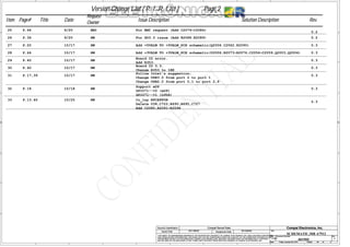 5
5
4
4
3
3
2
2
1
1
D D
C C
B B
A A
Title
Size Document Number Rev
Date: Sheet of
Security Classification Compal Secret Data
THIS SHEET OF ENGINEERING DRAWING IS THE PROPRIETARY PROPERTY OF COMPAL ELECTRONICS, INC. AND CONTAINS CONFIDENTIAL
AND TRADE SECRET INFORMATION. THIS SHEET MAY NOT BE TRANSFERED FROM THE CUSTODY OF THE COMPETENT DIVISION OF R&D
DEPARTMENT EXCEPT AS AUTHORIZED BY COMPAL ELECTRONICS, INC. NEITHER THIS SHEET NOR THE INFORMATION IT CONTAINS
MAY BE USED BY OR DISCLOSED TO ANY THIRD PARTY WITHOUT PRIOR WRITTEN CONSENT OF COMPAL ELECTRONICS, INC.
Issued Date Deciphered Date
Custom
59Friday, January 06, 2012
2011/06/02 2012/06/02
Compal Electronics, Inc.
Title
Size Document Number Rev
Date: Sheet of
Security Classification Compal Secret Data
THIS SHEET OF ENGINEERING DRAWING IS THE PROPRIETARY PROPERTY OF COMPAL ELECTRONICS, INC. AND CONTAINS CONFIDENTIAL
AND TRADE SECRET INFORMATION. THIS SHEET MAY NOT BE TRANSFERED FROM THE CUSTODY OF THE COMPETENT DIVISION OF R&D
DEPARTMENT EXCEPT AS AUTHORIZED BY COMPAL ELECTRONICS, INC. NEITHER THIS SHEET NOR THE INFORMATION IT CONTAINS
MAY BE USED BY OR DISCLOSED TO ANY THIRD PARTY WITHOUT PRIOR WRITTEN CONSENT OF COMPAL ELECTRONICS, INC.
Issued Date Deciphered Date
Custom
59Friday, January 06, 2012
2011/06/02 2012/06/02
Compal Electronics, Inc.
Title
Size Document Number Rev
Date: Sheet of
Security Classification Compal Secret Data
THIS SHEET OF ENGINEERING DRAWING IS THE PROPRIETARY PROPERTY OF COMPAL ELECTRONICS, INC. AND CONTAINS CONFIDENTIAL
AND TRADE SECRET INFORMATION. THIS SHEET MAY NOT BE TRANSFERED FROM THE CUSTODY OF THE COMPETENT DIVISION OF R&D
DEPARTMENT EXCEPT AS AUTHORIZED BY COMPAL ELECTRONICS, INC. NEITHER THIS SHEET NOR THE INFORMATION IT CONTAINS
MAY BE USED BY OR DISCLOSED TO ANY THIRD PARTY WITHOUT PRIOR WRITTEN CONSENT OF COMPAL ELECTRONICS, INC.
Issued Date Deciphered Date
Custom
59Friday, January 06, 2012
2011/06/02 2012/06/02
Compal Electronics, Inc.
Page 2
Solution Description Rev.Page# Title
Version Change List ( P. I. R. List )
Item Issue DescriptionDate
Request
Owner
25 P.44 9/20 EMI For EMI request (Add C2079~C2084)
0.2
26 P.36 9/20 HW For SD3.0 issue (Add R2088.R2089) 0.2
27 P.20 10/17 HW 0.3Add +5VALW TO +5VALW_PCH schematic(Q2006.C2062.R2090)
28 P.44 10/17 HW 0.3Add +3VALW TO +3VALW_PCH schematic(U2006,R2073~R2076,C2056~C2059,Q2003,Q2004)
29 P.40 10/17 HW 0.3
Board ID error.
Add R353.
30 P.40 10/17 HW 0.3
Board ID 0.3.
Change R353 to 18K
31 P.17,39 10/17 HW 0.3
Follow Intel’s suggestion;
Change USB3.0 from port 2 to port 1
Change USB2.0 from port 0,1 to port 2,9
32 P.18 10/18 HW 0.3
Support eDP
GPIO71-->0 (eDP)
GPIO71-->1 (LVDS)
33 P.13.40 10/25 HW Co_lay NPCE885N
Delete U38,C722,R690,R695,C727
Add C2085,R2091~R2096
0.3
SCHEMATIC,MB A7912
4019ID
60
B
 