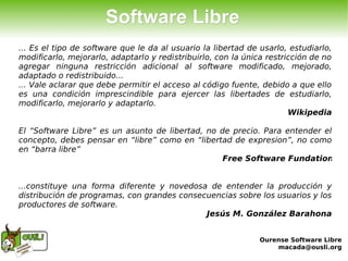 Acercamiento al Software Libre