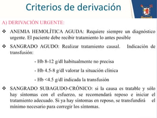 Criterios de derivación
 