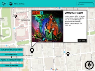 Mirta Zúñiga Buscar...
graffitti hechizera
Lorem ipsum dolor sit amet,
consectetur adipiscing elit,
sed do eiusmod tempor
incididunt ut labore et
dolore magna aliqua. Ut
enim ad.
ver más...
215 +
muestra de personas interesadas
usuario personalizado
visualización conflictos de interésvisualización conflictos de interés
descripción general
 