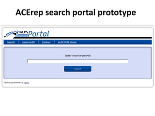 ACErep search portal prototype
 