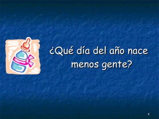 ¿Qué día del año nace menos gente? 