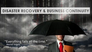 “Everything fails all the time.”
Werner Vogels
CTO da Amazon
 