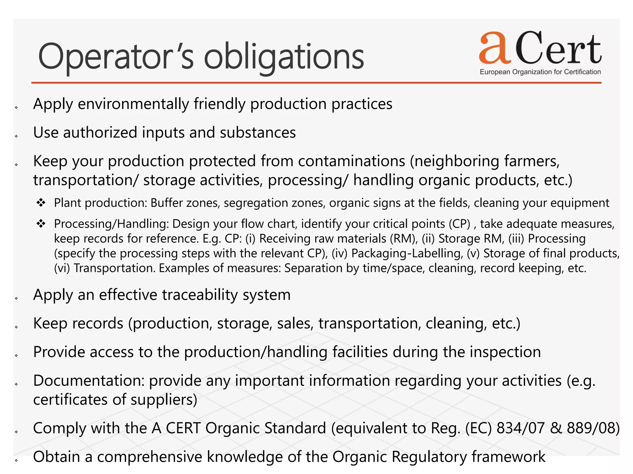 ACERT - Organic Certification | PDF | Agriculture | Industries