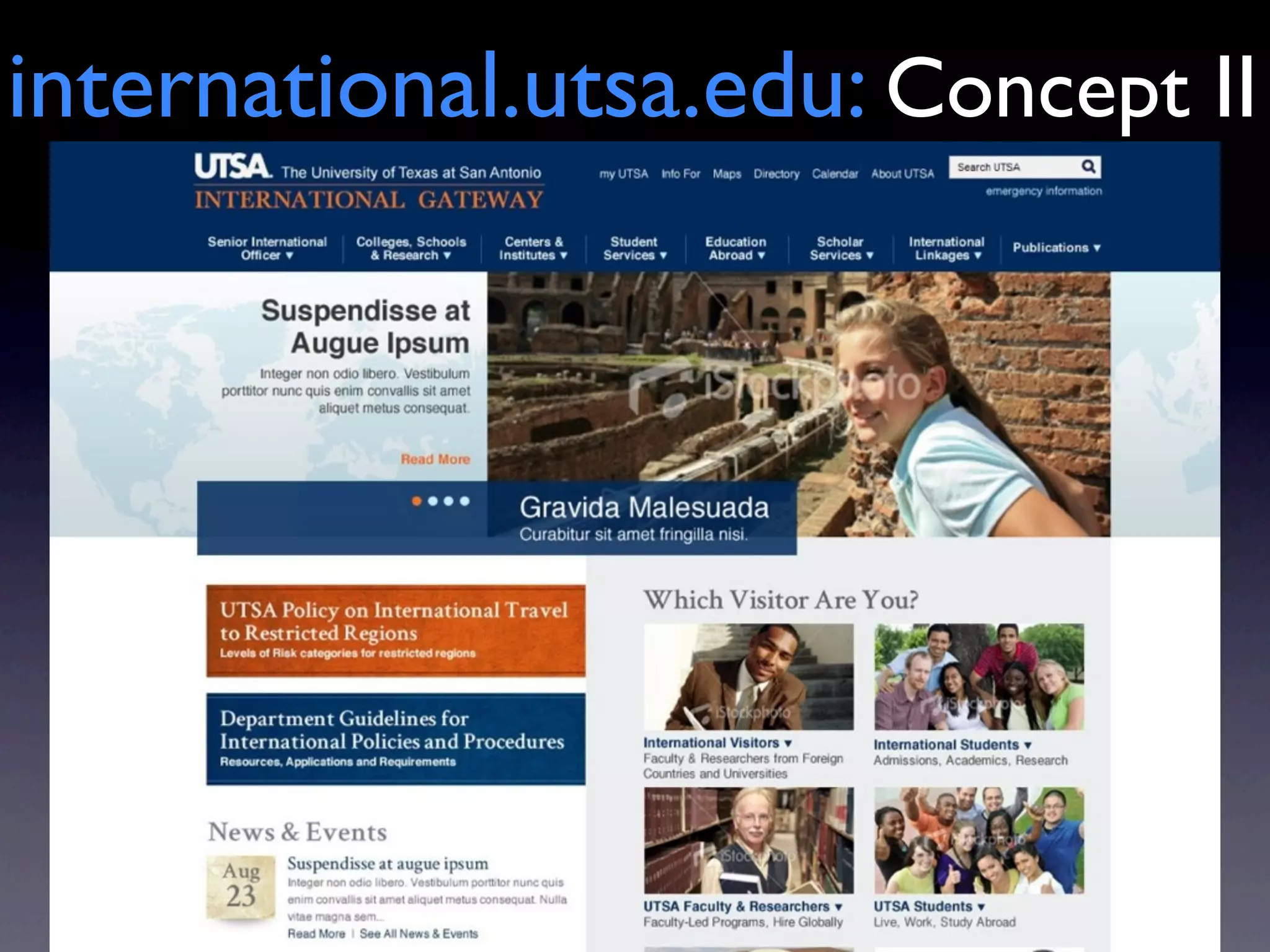 international.utsa.edu: Concept II
 