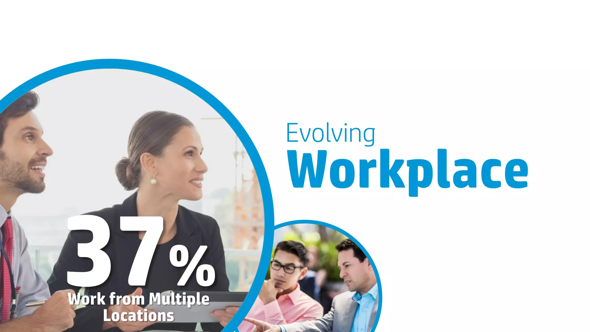 Evolving
Workplace
37%Work from Multiple
Locations
 