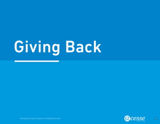 © Copyright Acesse Corporation. All Rights Reserved 35 
Giving Back 
 