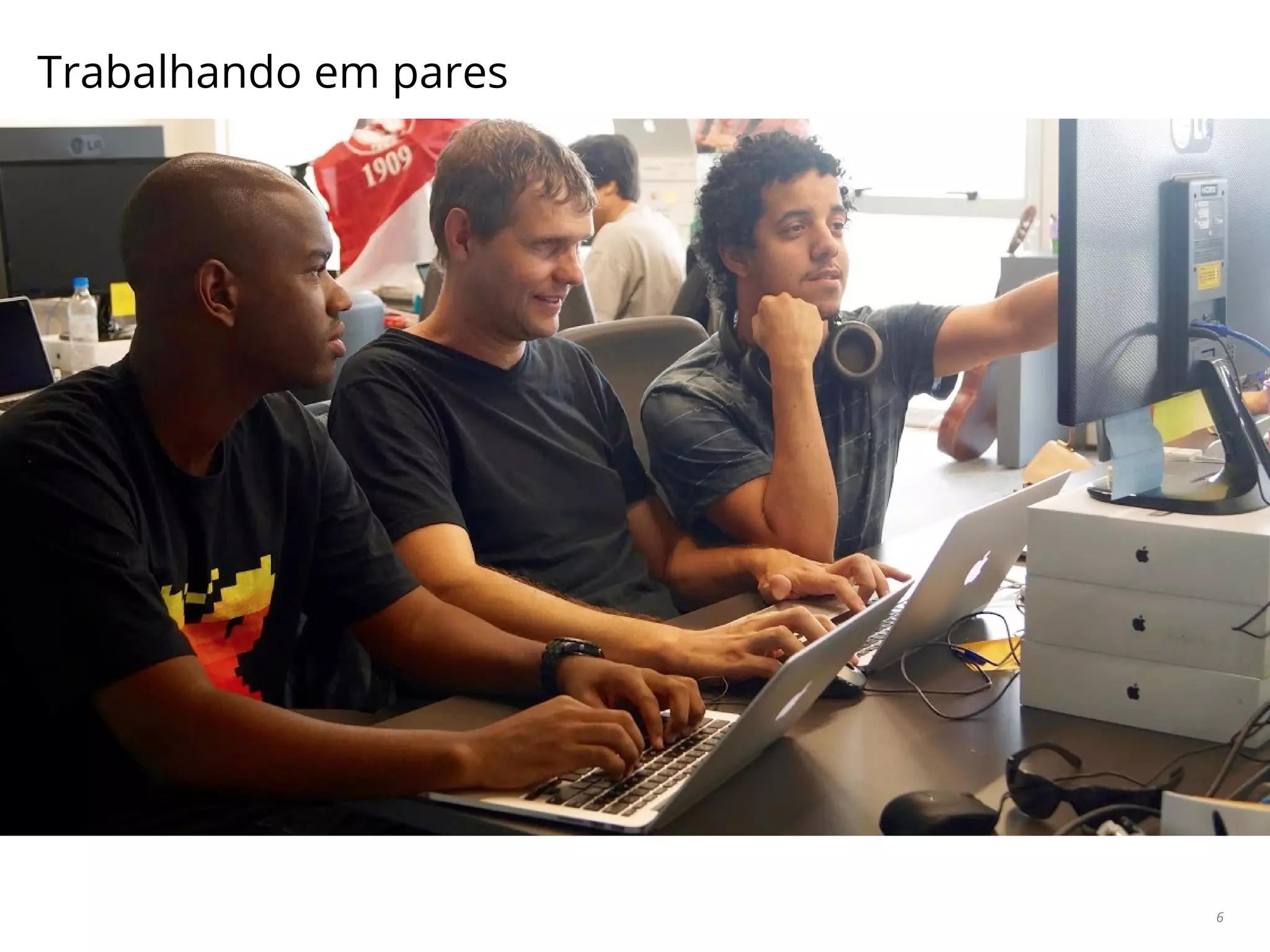 Trabalhando em pares
6