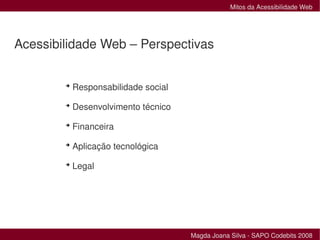 Mitos da Acessibilidade Web