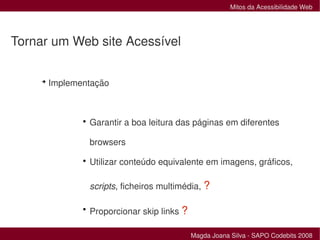 Mitos da Acessibilidade Web