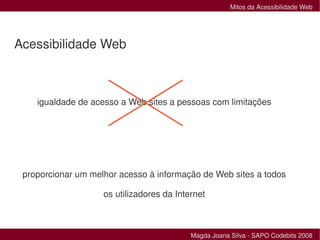 Mitos da Acessibilidade Web