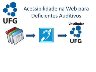 Acessibilidade na Web para
Deficientes Auditivos
Vestibular
 