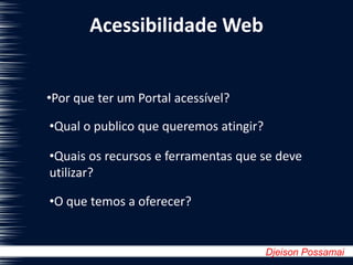 Acessibilidade Web ,[object Object]