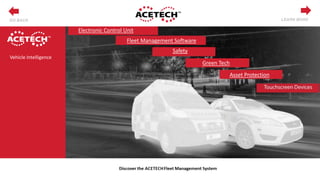 Vehicle Intelligence
Fleet Management Software
Safety
Green Tech
Asset Protection
Electronic Control Unit
LEARN MOREGO BACK
 