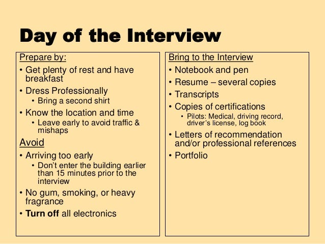 ace the interview bring letter of recommendation to interview