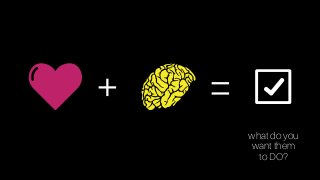 what do you
want them
to DO?
+ =
 