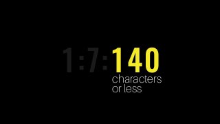 1:7:140140characters  
or less
 